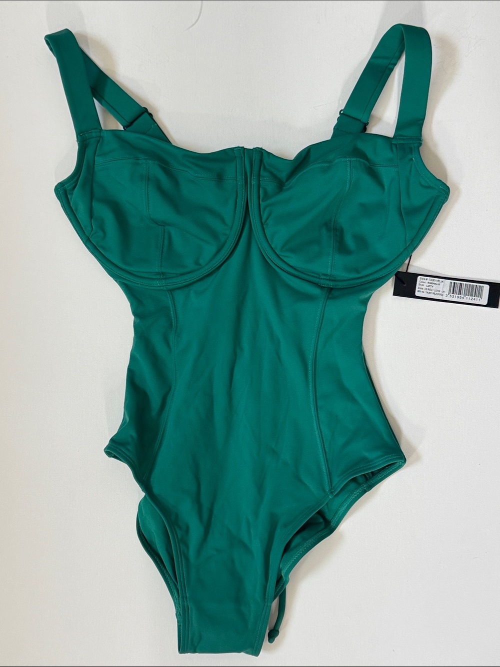 TA3 Emerald Lifty Green Structured One-Piece Swimsuit XS REG
